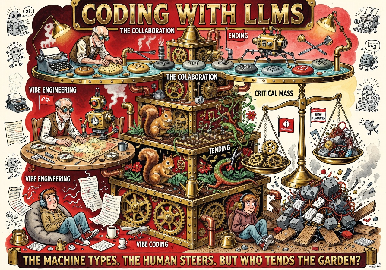 Coding with LLMs Map of Content illustration