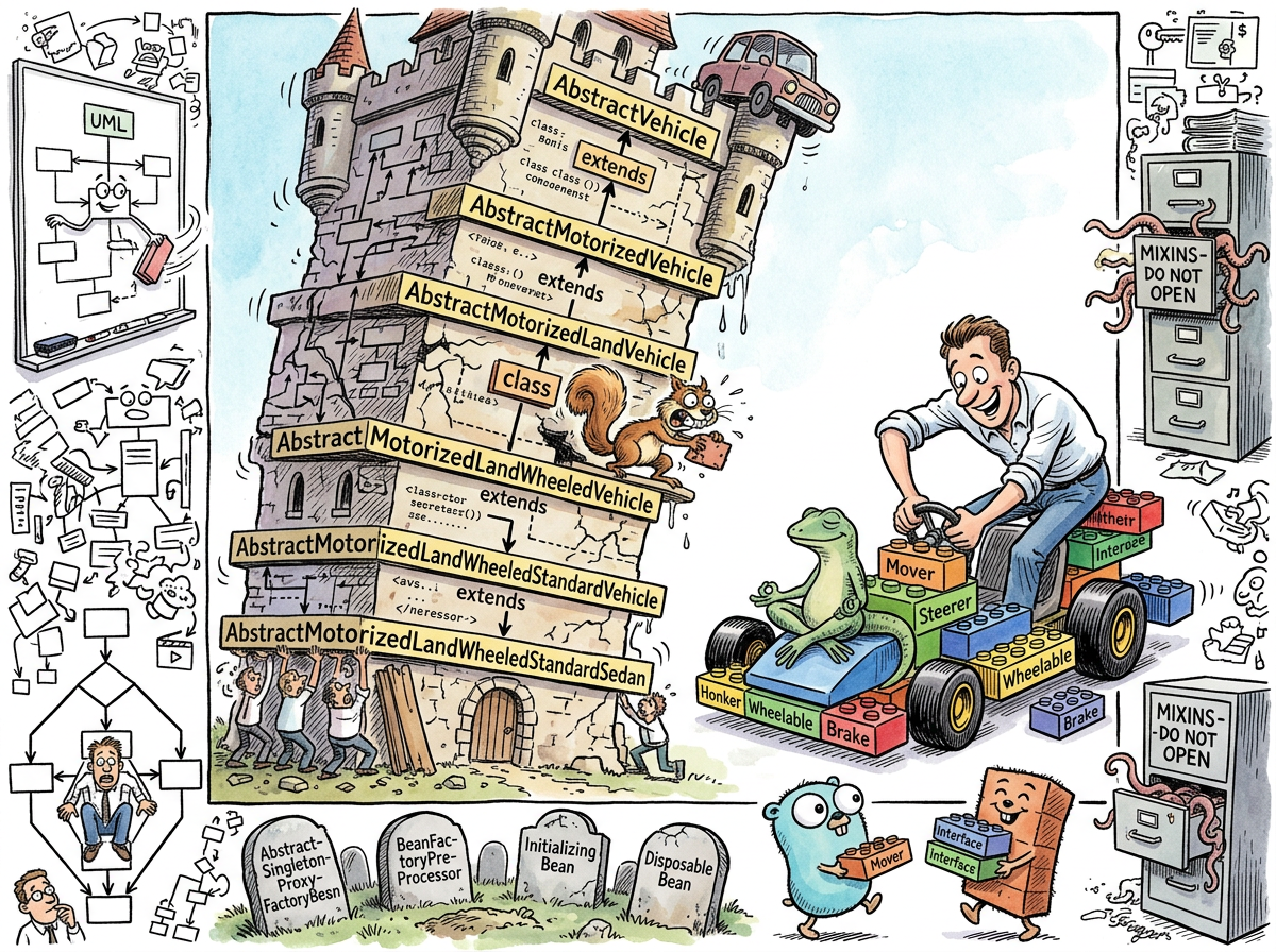 Composition Over Inheritance illustration