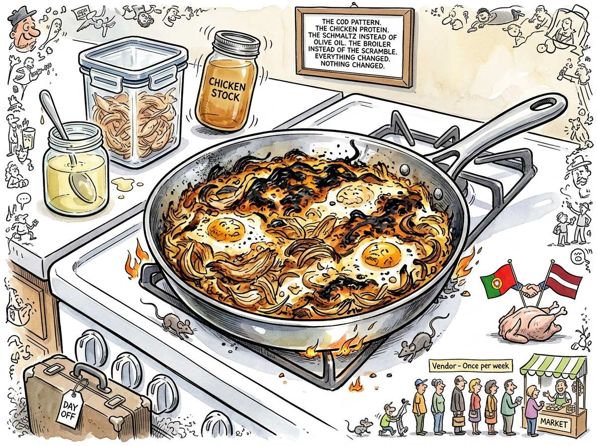 Frango à Brás illustration