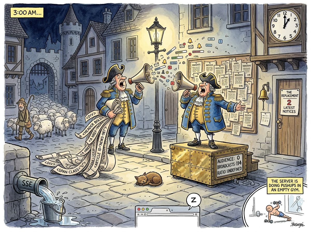 The Town Crier Pattern illustration