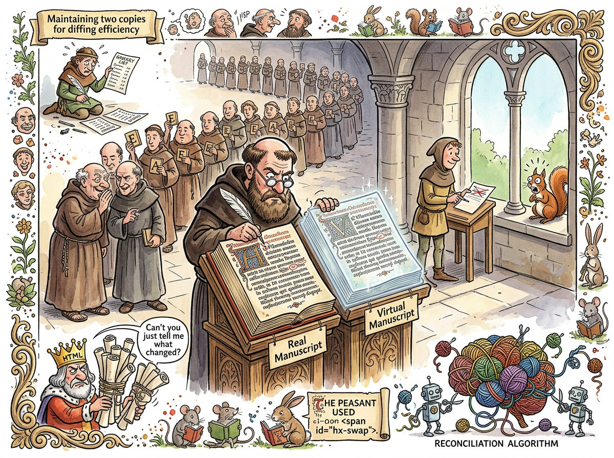 The Virtual DOM illustration